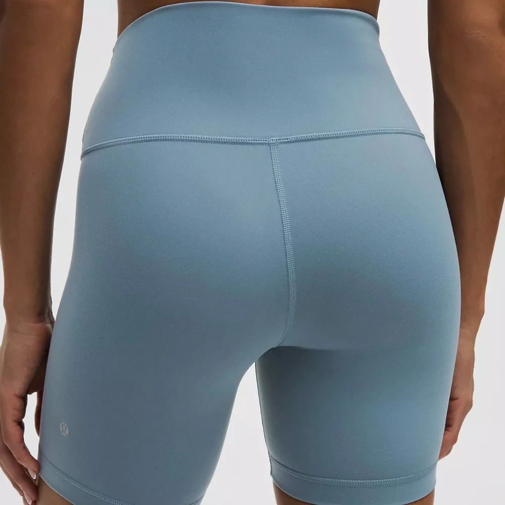 NWT Lululemon Wunder Train High-Rise Short 6" in Steel Blue - Picture 4 of 7